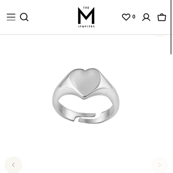 SG ON HD MESSAGE ME; THE M JEWLERS THE TINY HEART PINKY SIGNET RING (SILVER) - Picture 2 of 8